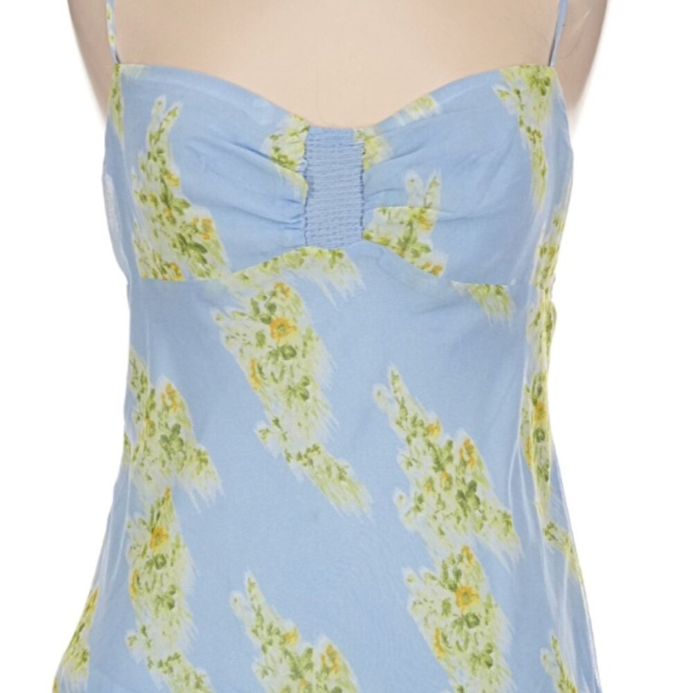 Urban Outfitters Johanna Blue Green Floral Dress NWT - LARGE